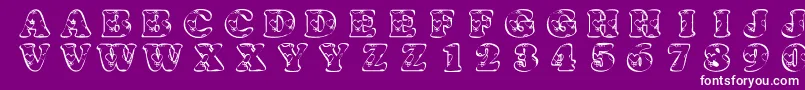 KrHeartfilled Font – White Fonts on Purple Background