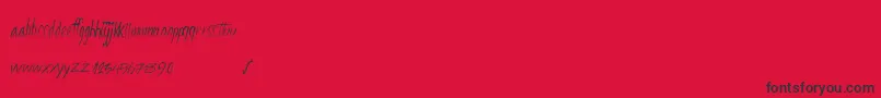 Fourstars Font – Black Fonts on Red Background