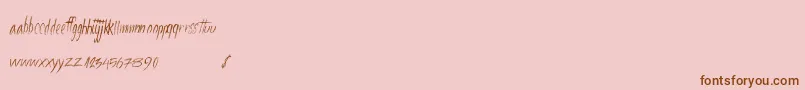 Fourstars Font – Brown Fonts on Pink Background