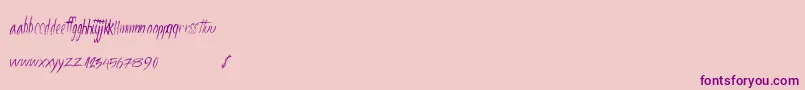 Fourstars Font – Purple Fonts on Pink Background