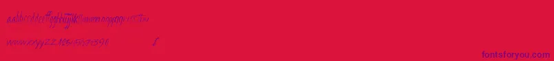 Fourstars Font – Purple Fonts on Red Background