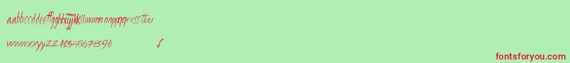 Fourstars Font – Red Fonts on Green Background