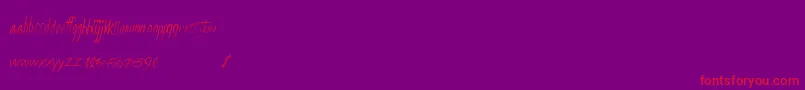 Fourstars Font – Red Fonts on Purple Background