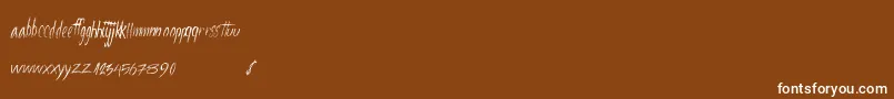 Fourstars Font – White Fonts on Brown Background