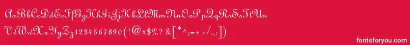 フォントFinlandia – 赤い背景に白い文字