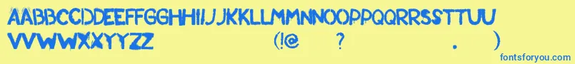 Standrew Font – Blue Fonts on Yellow Background