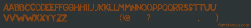 Standrew-Schriftart – Braune Schriften auf schwarzem Hintergrund
