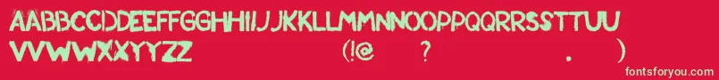 Standrew Font – Green Fonts on Red Background