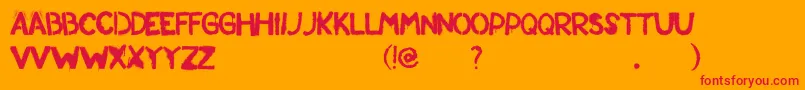 Standrew Font – Red Fonts on Orange Background