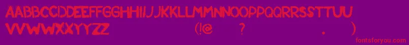Standrew Font – Red Fonts on Purple Background
