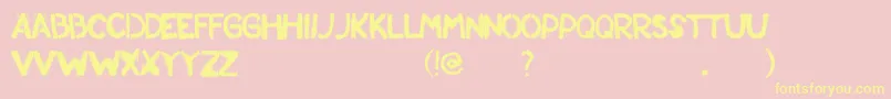 Standrew Font – Yellow Fonts on Pink Background