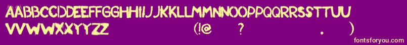Standrew Font – Yellow Fonts on Purple Background