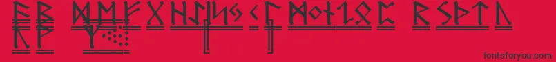 GermanicRunes2 Font – Black Fonts on Red Background