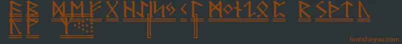 GermanicRunes2 Font – Brown Fonts on Black Background