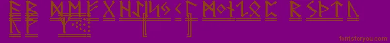 Шрифт GermanicRunes2 – коричневые шрифты на фиолетовом фоне