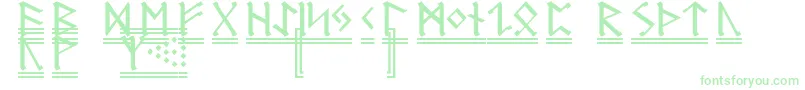 GermanicRunes2 Font – Green Fonts on White Background