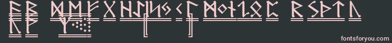 GermanicRunes2 Font – Pink Fonts on Black Background