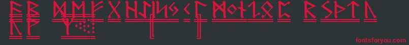 GermanicRunes2 Font – Red Fonts on Black Background