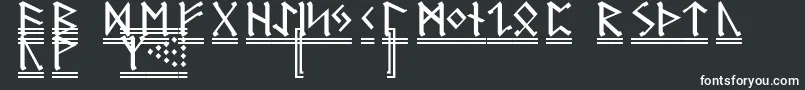 フォントGermanicRunes2 – 白い文字