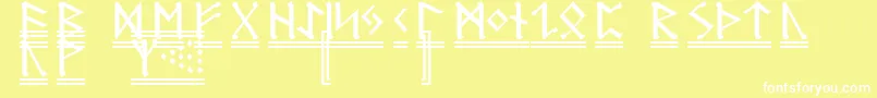 GermanicRunes2 Font – White Fonts on Yellow Background