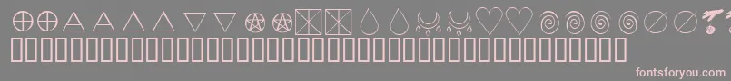 KrWiccanSymbols Font – Pink Fonts on Gray Background