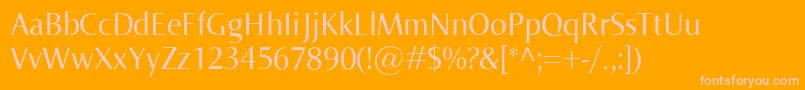 Norma Font – Pink Fonts on Orange Background