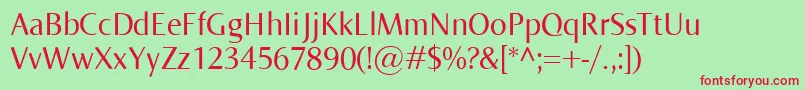 Norma Font – Red Fonts on Green Background