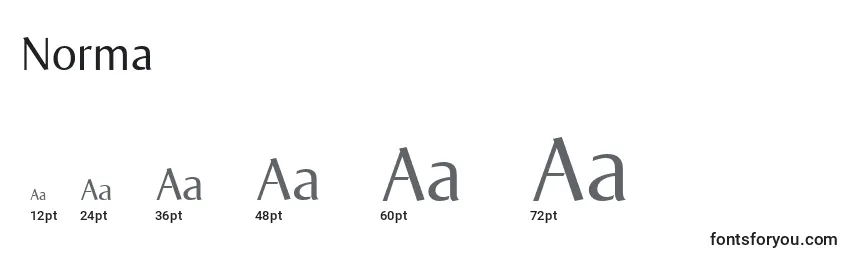 Norma Font Sizes
