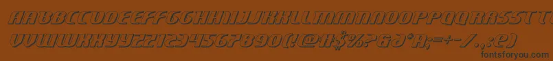 Centaurus3D Font – Black Fonts on Brown Background