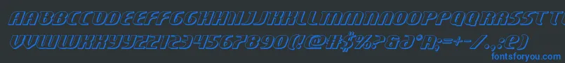 Centaurus3D Font – Blue Fonts on Black Background