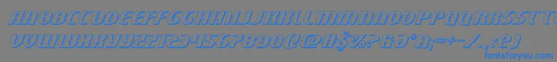 Centaurus3D Font – Blue Fonts on Gray Background