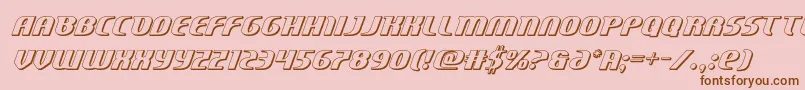 Centaurus3D Font – Brown Fonts on Pink Background