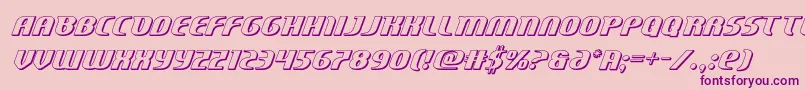 Centaurus3D Font – Purple Fonts on Pink Background