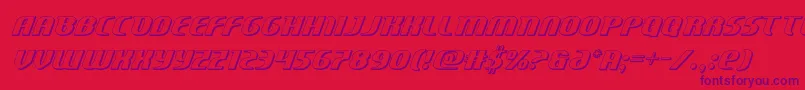 Шрифт Centaurus3D – фиолетовые шрифты на красном фоне
