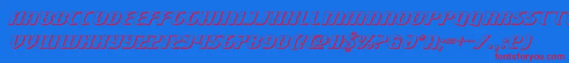 Centaurus3D Font – Red Fonts on Blue Background