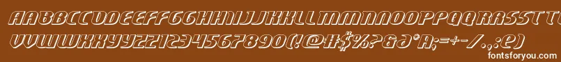 Centaurus3D Font – White Fonts on Brown Background
