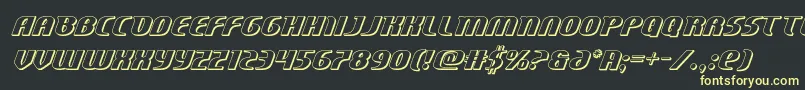 Centaurus3D Font – Yellow Fonts on Black Background