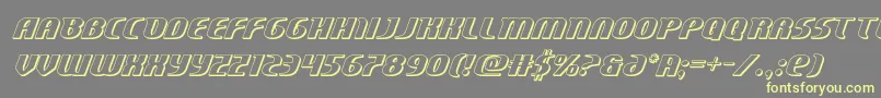 Centaurus3D Font – Yellow Fonts on Gray Background