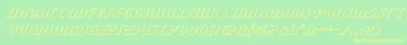 Centaurus3D Font – Yellow Fonts on Green Background