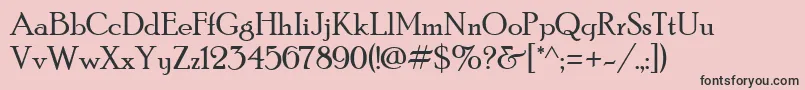 PoorRichard Font – Black Fonts on Pink Background