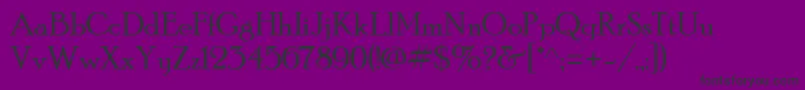 フォントPoorRichard – 紫の背景に黒い文字