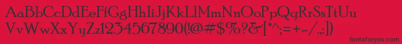 PoorRichard Font – Black Fonts on Red Background