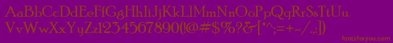 PoorRichard Font – Brown Fonts on Purple Background