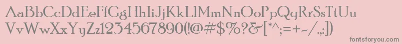 PoorRichard-fontti – harmaat kirjasimet vaaleanpunaisella taustalla