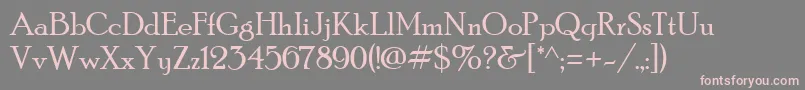 PoorRichard Font – Pink Fonts on Gray Background