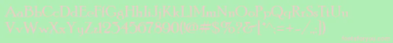 PoorRichard Font – Pink Fonts on Green Background