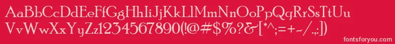 PoorRichard Font – Pink Fonts on Red Background