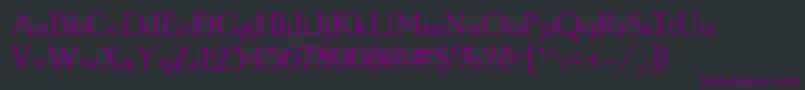 Шрифт PoorRichard – фиолетовые шрифты на чёрном фоне