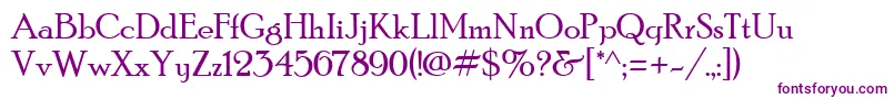 PoorRichard Font – Purple Fonts on White Background