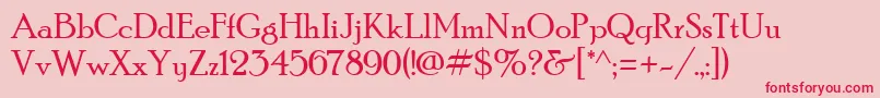 PoorRichard Font – Red Fonts on Pink Background